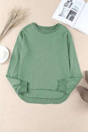 Side Slit Drop Shoulder Sweatshirt - SIR SAVE ALOT