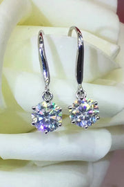 2 Carat Moissanite 6-Prong Drop Earrings - SIR SAVE ALOT