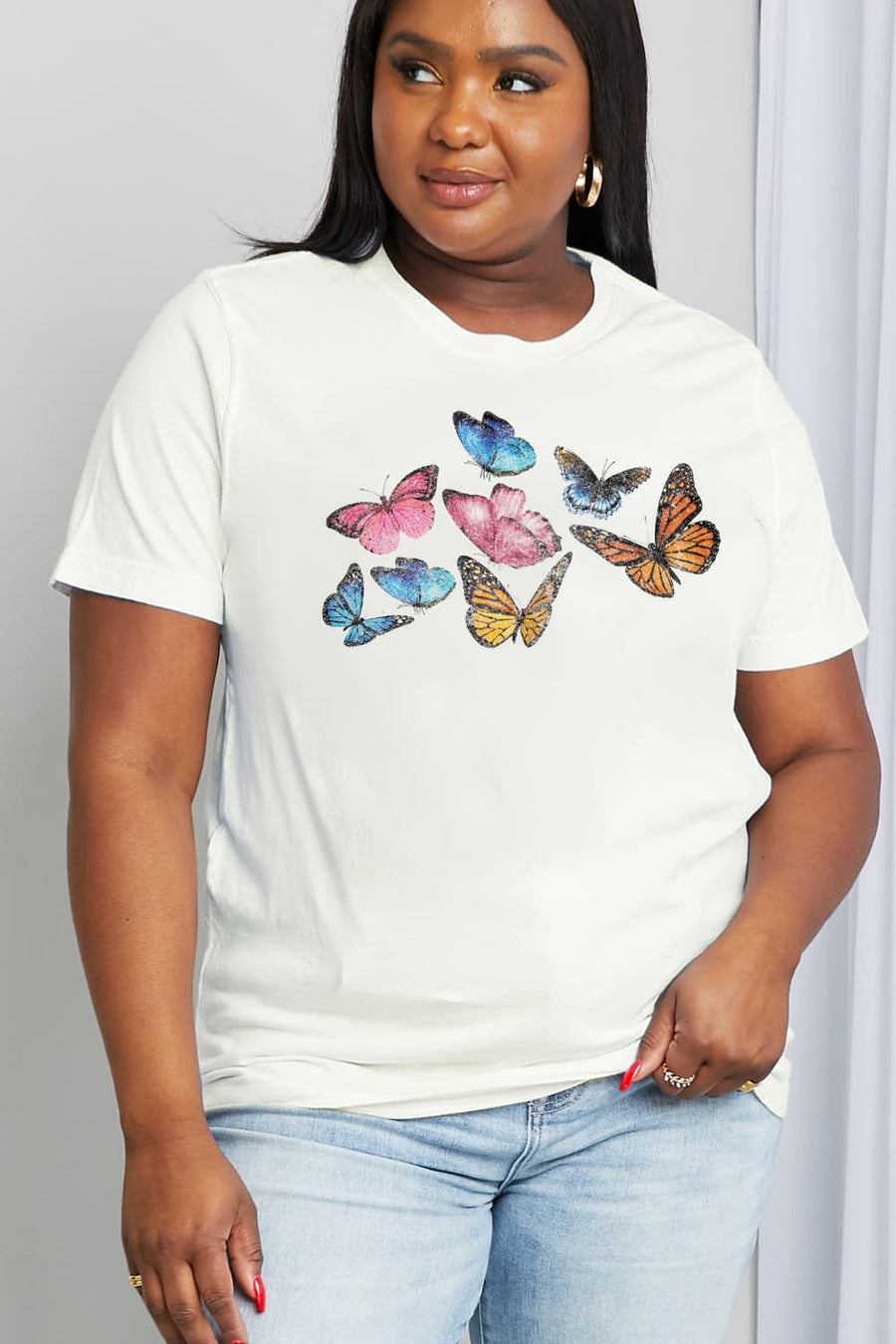 Simply Love Full Size Butterfly Cotton Tee