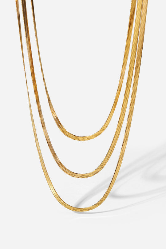 Triple-Layered Snake Chain Necklace - SIR SAVE ALOT