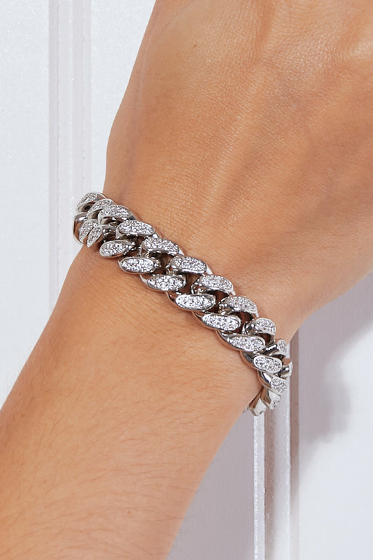 Curb Chain Bracelet Silver - SIR SAVE ALOT