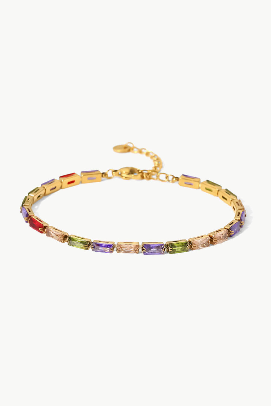 18K Gold Plated Multicolored Cubic Zirconia Bracelet - SIR SAVE ALOT