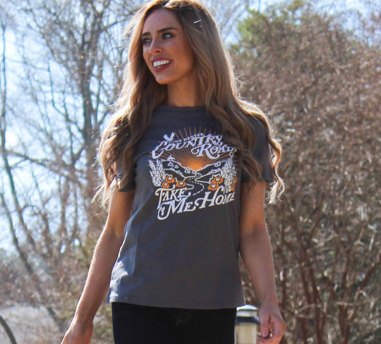 Country Roads Take Me Home Cotton T-Shirt - SIR SAVE ALOT
