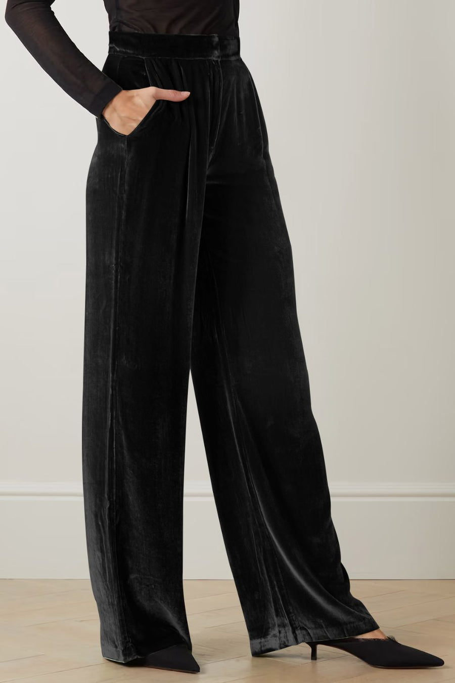 Loose Fit High Waist Long Pants