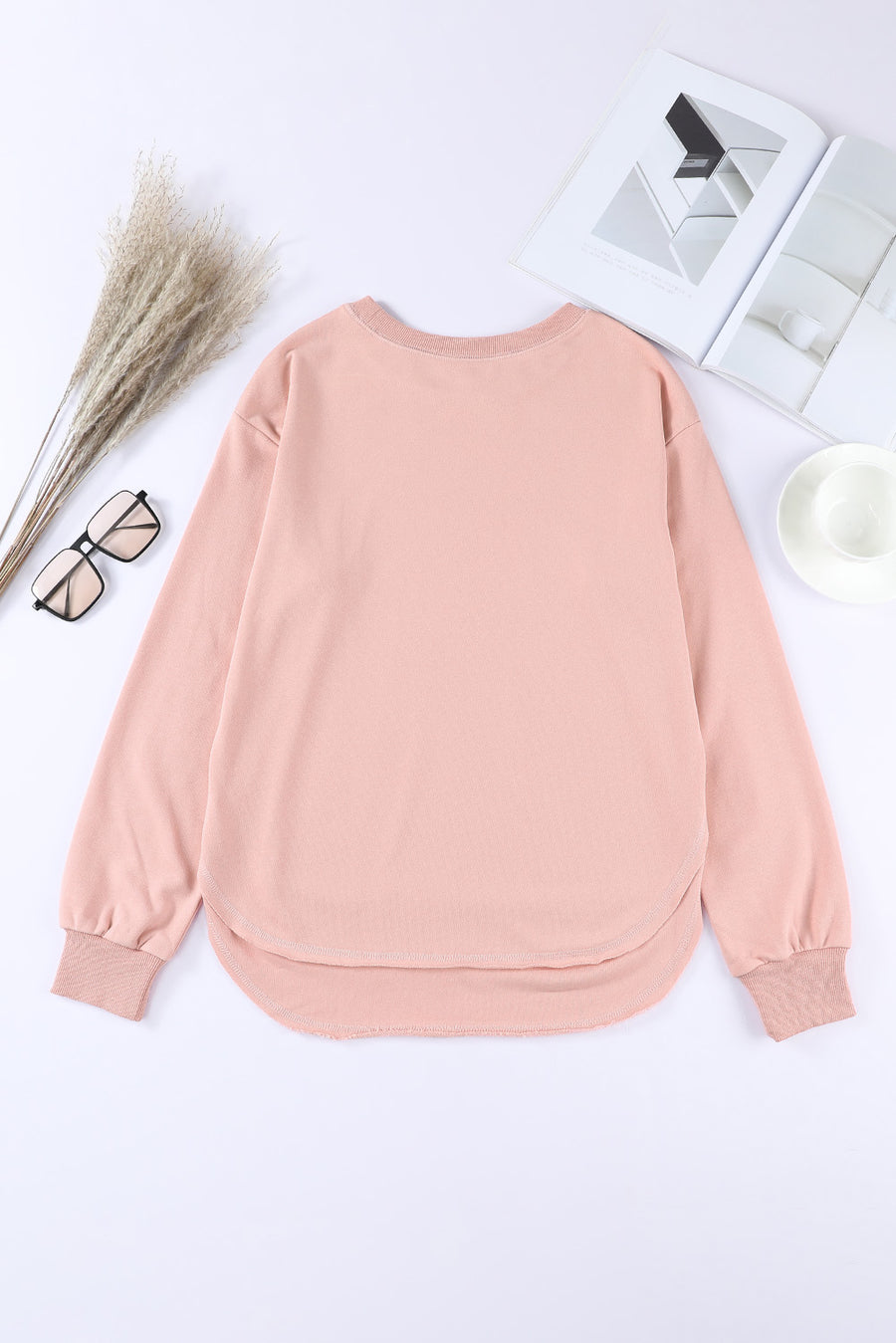 Side Slit Drop Shoulder Sweatshirt - SIR SAVE ALOT