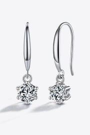 2 Carat Moissanite 6-Prong Drop Earrings - SIR SAVE ALOT