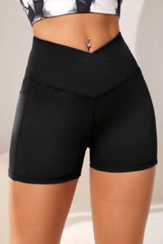 Wide Waistband Active Shorts